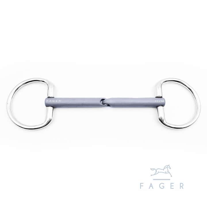 FAGER Fager Madeleine Titanium Single Jointed Bradoon Fixed Rings