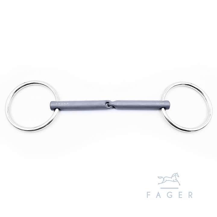 FAGER Fager Madeleine Titanium Single Jointed Bradoon Loose Rings