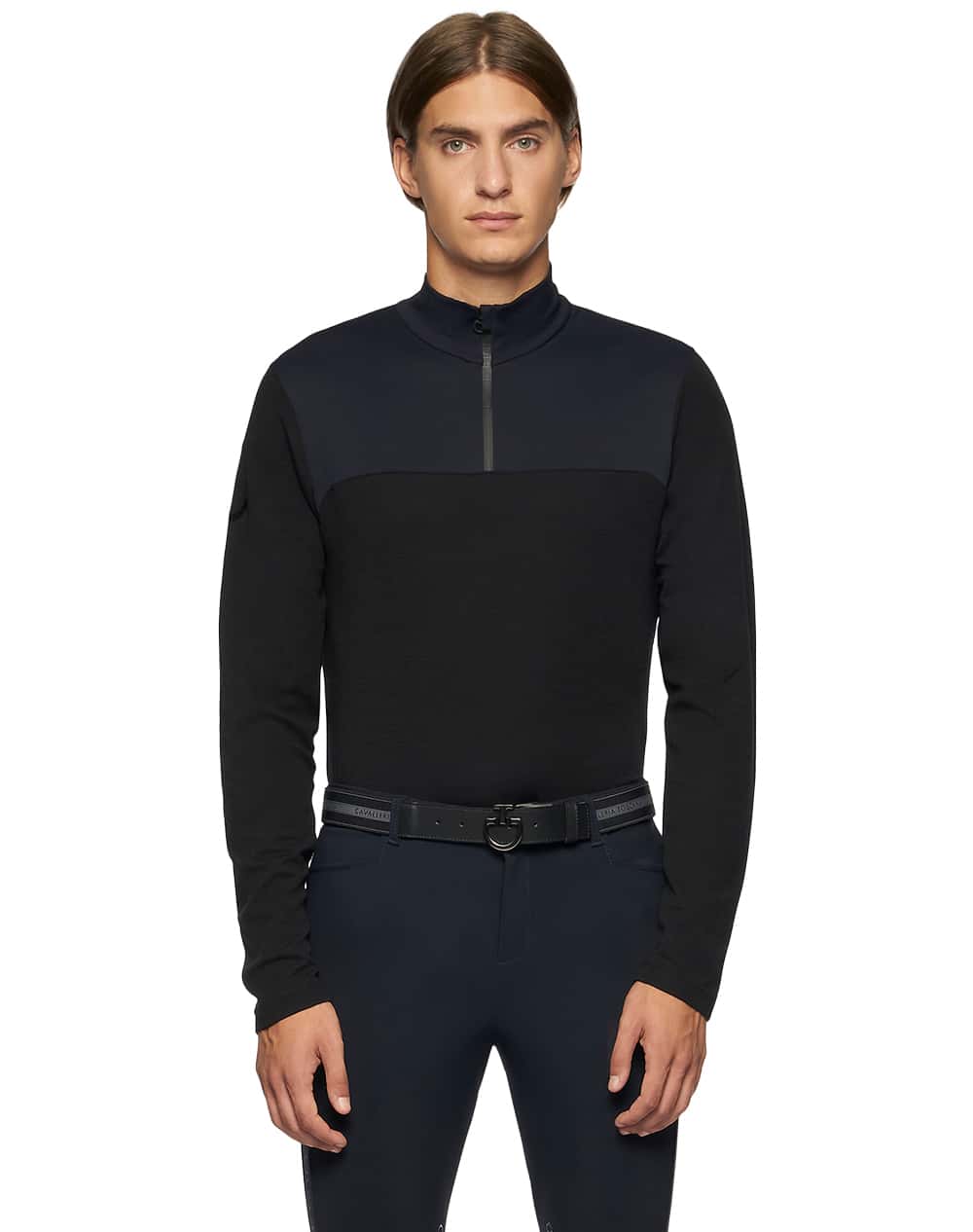 CAVALLERIA TOSCANA Cavalleria Toscana Tech Wool Training Shirt Heren Black