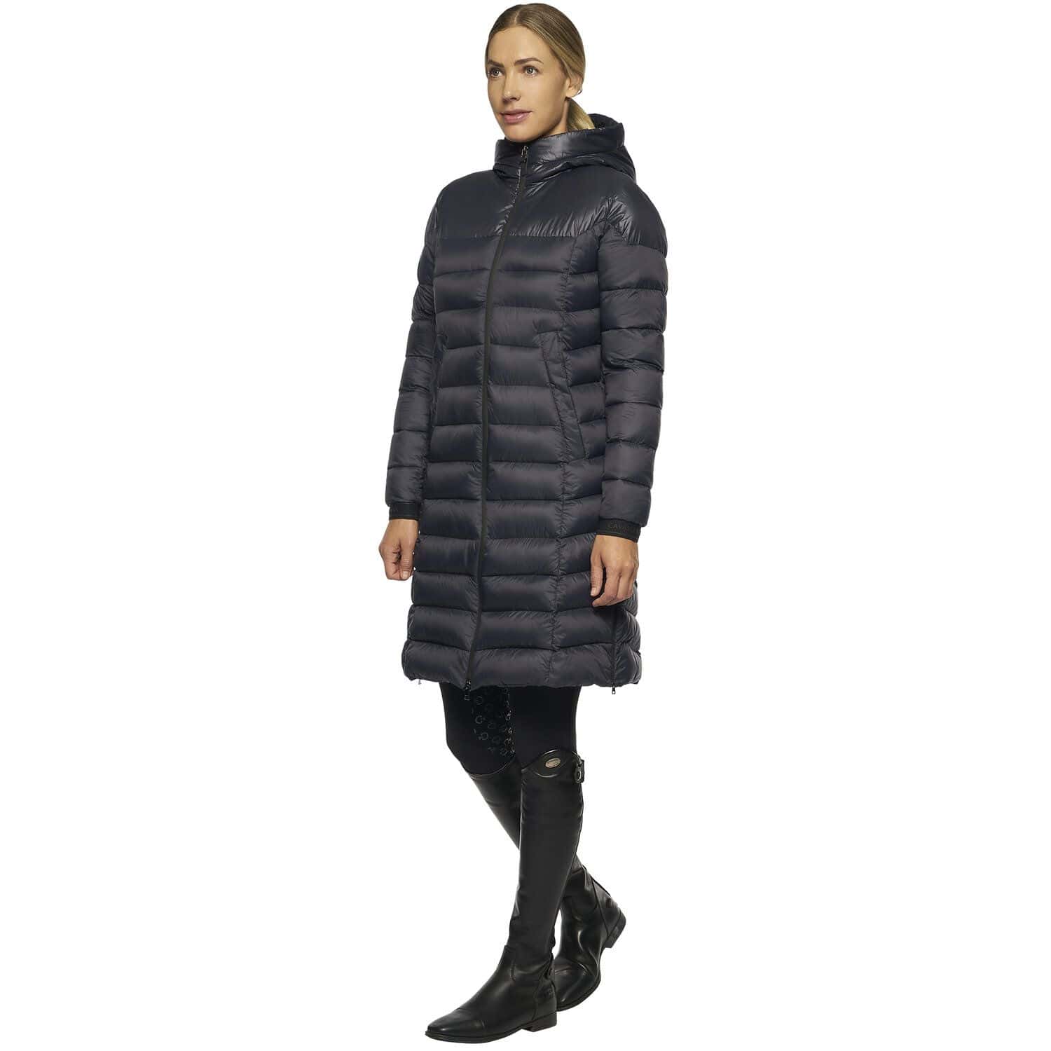 CAVALLERIA TOSCANA Cavalleria Toscana Shiny Matte Nylon Long Puffer Blauw 7B00