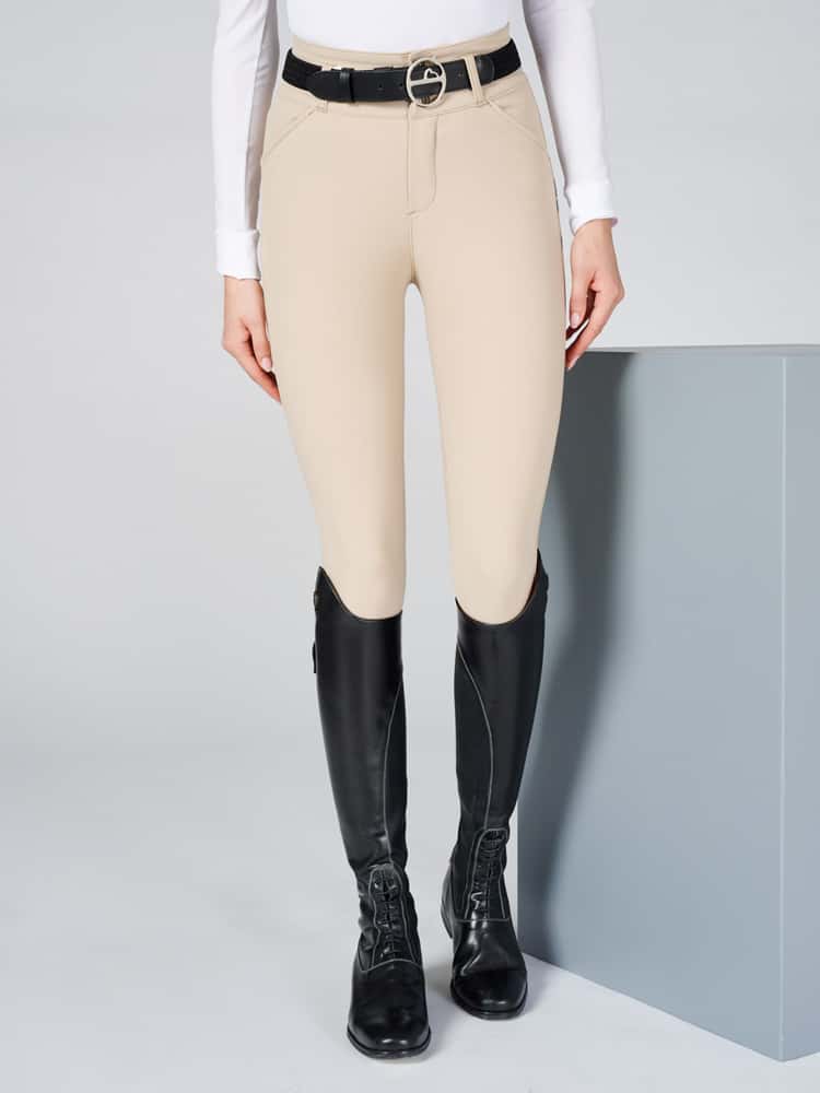 VESTRUM Vestrum Molveno Dames Rijbroek Full Grip Logo Beige