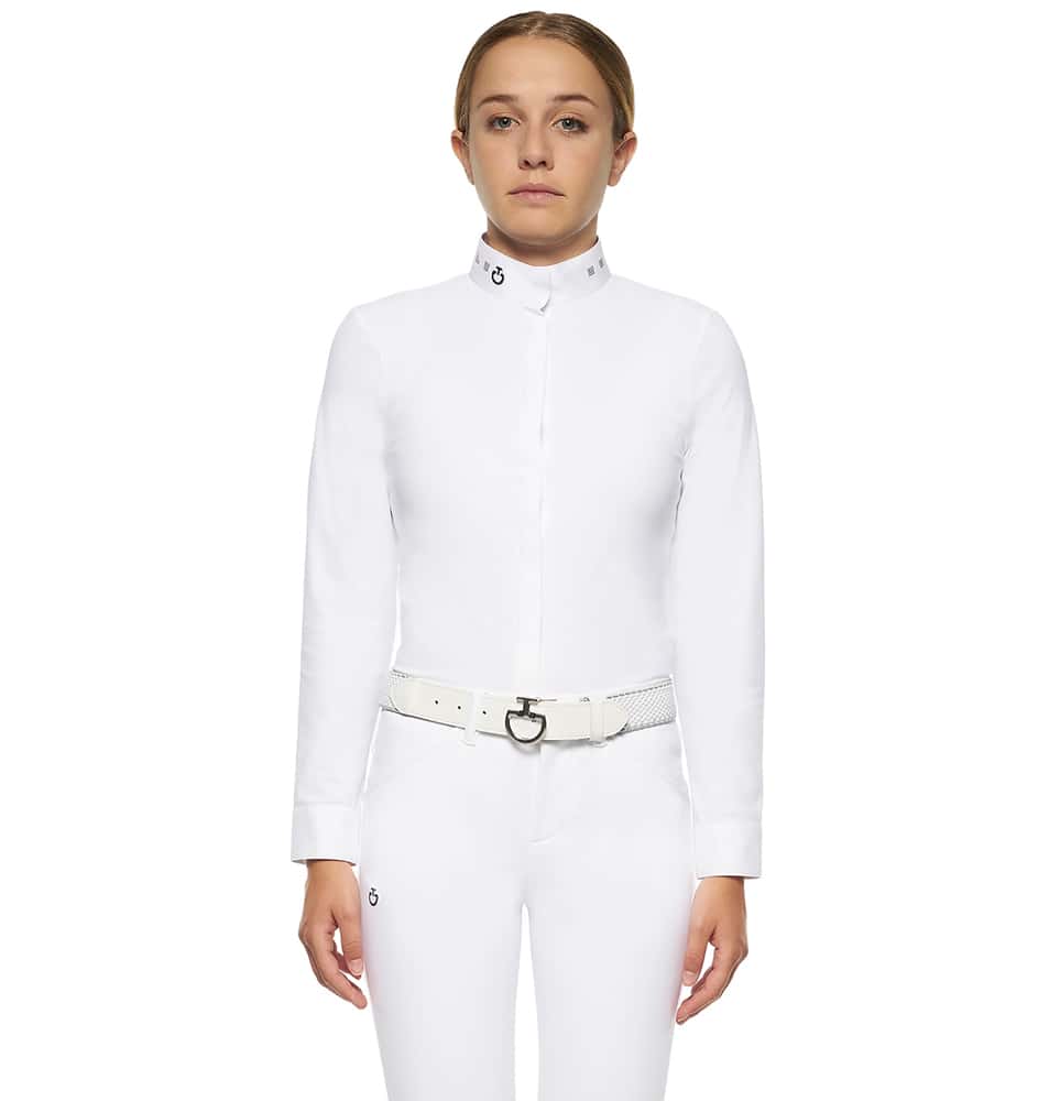 CAVALLERIA TOSCANA Cavalleria Toscana Micro Sequins Wedstrijd Shirt Kind Wit