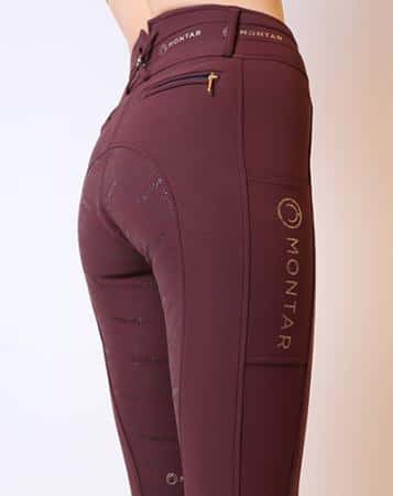 MONTAR Montar Luna Logo Tape Gold Highwaist Dames Rijbroek