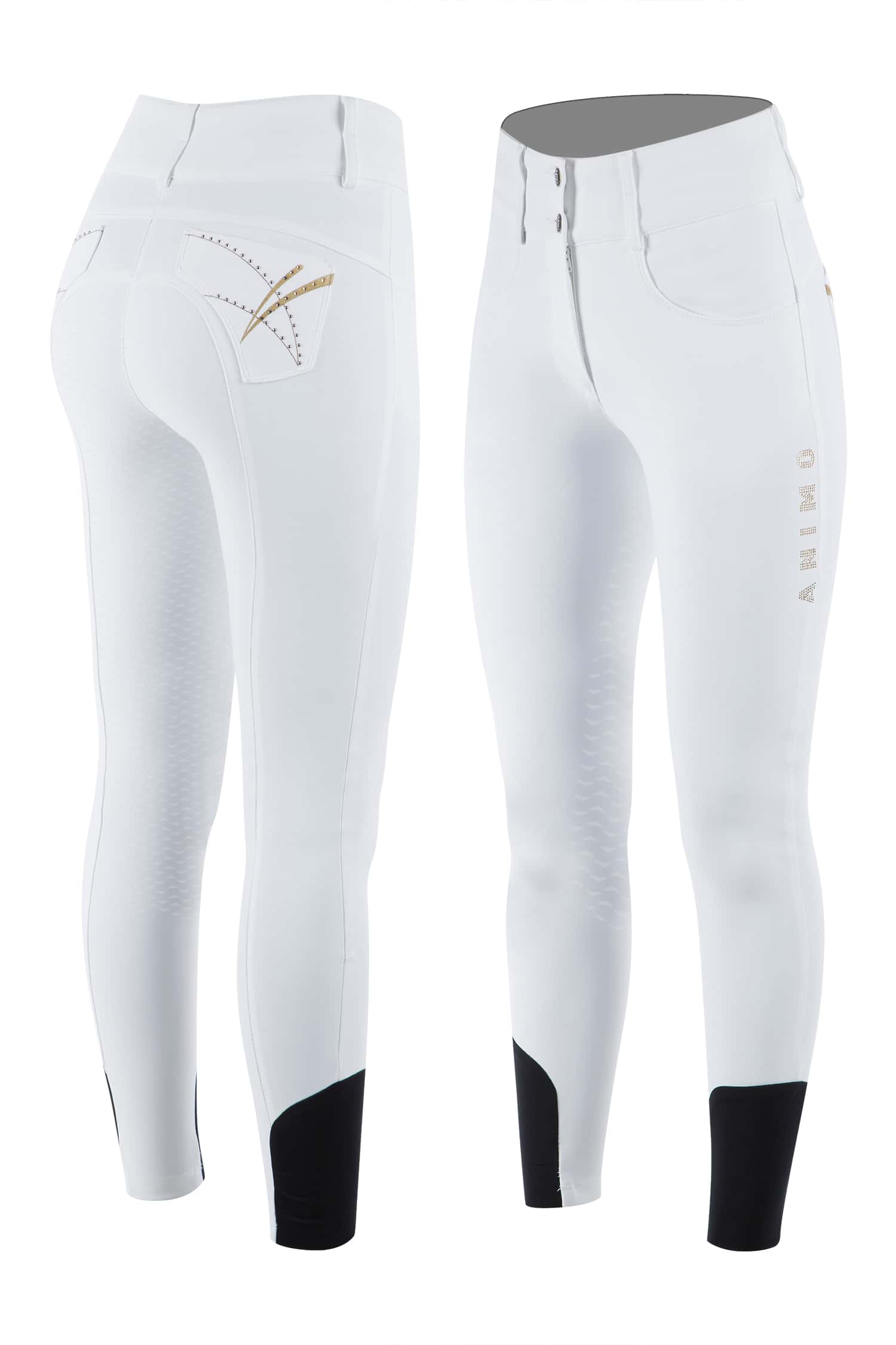 ANIMO Animo Rijbroek Dames Negan Full Grip White Versione C