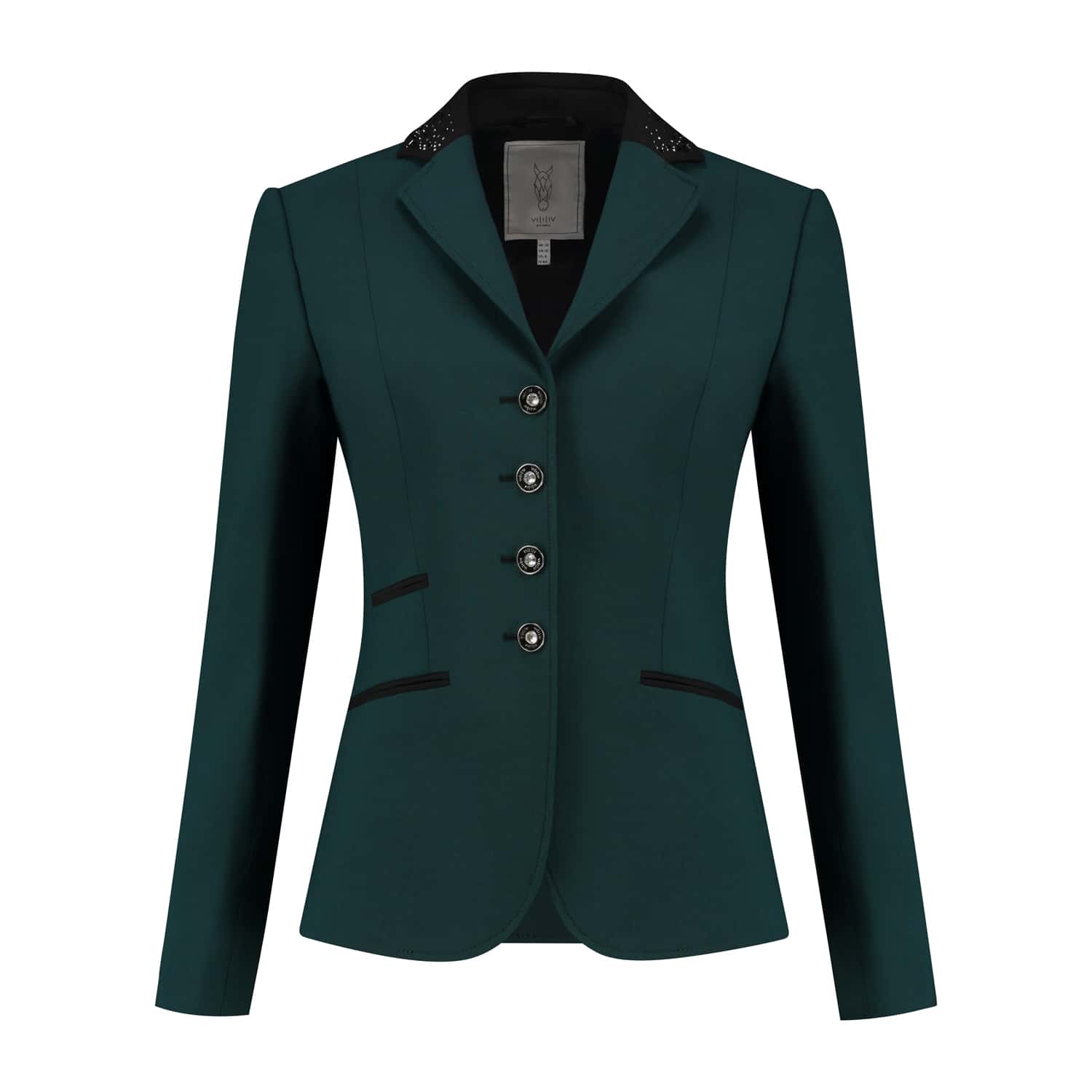 JUULS JACKETS  Juuls Wedstrijdjas Swarovski Emerald Black