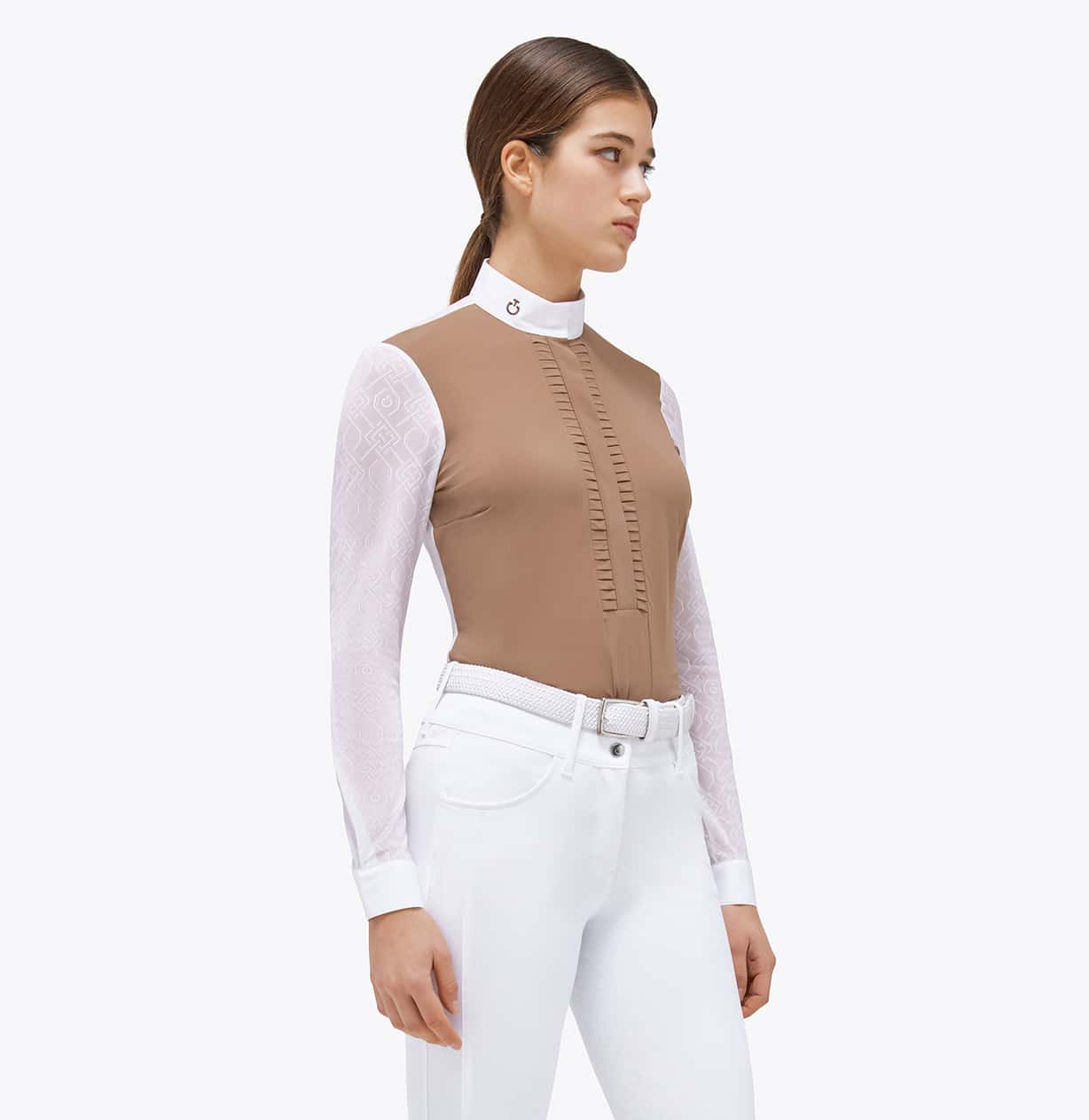 CAVALLERIA TOSCANA Cavalleria Toscana Pleated Jersey Wedstrijd Shirt