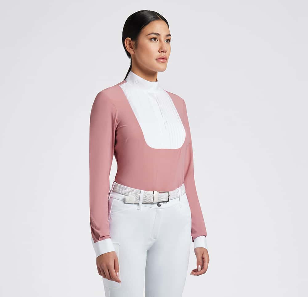 CAVALLERIA TOSCANA Cavalleria Toscana Wedstrijdshirt Pleated Bib Dames