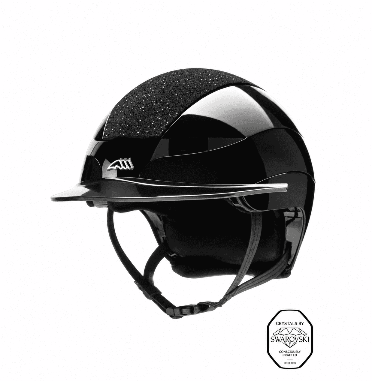 EQUILINE Equiline Helm Xanto met Swarovski en logo Glossy