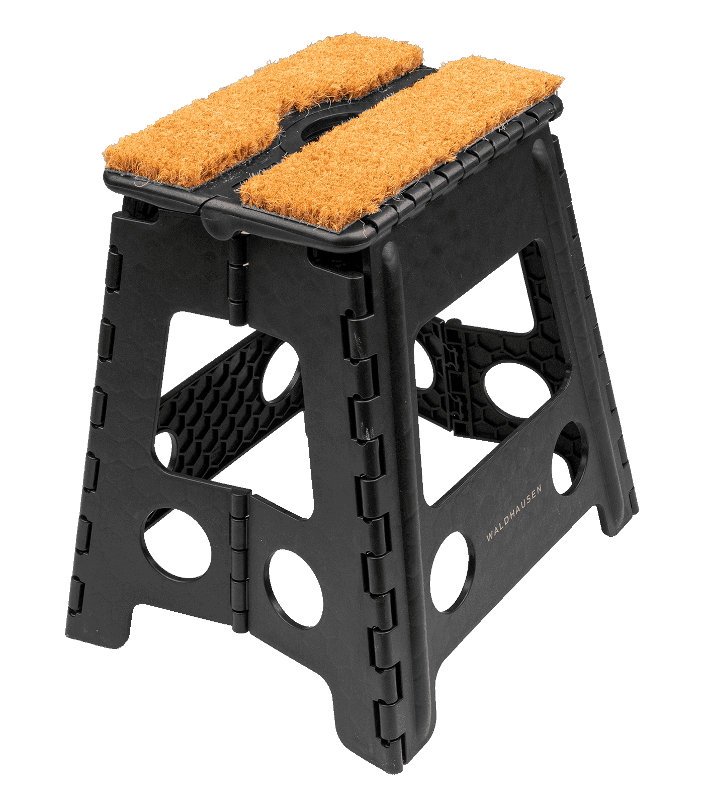 WALDHAUSEN Waldhausen Opstapkruk met kokosvezelmat Black 