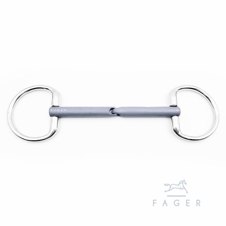 FAGER Fager Madeleine Titanium Single Jointed Bradoon Fixed Rings