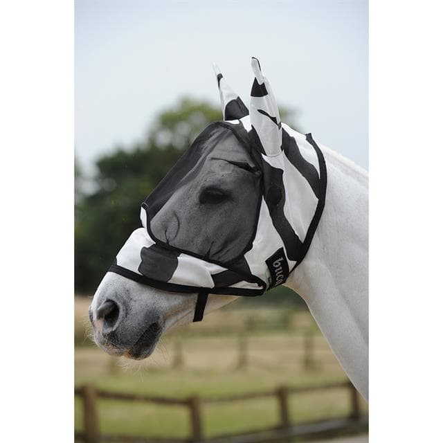 Bucas Buzz-Off Zebra Deluxe Vliegenmasker Met Oren