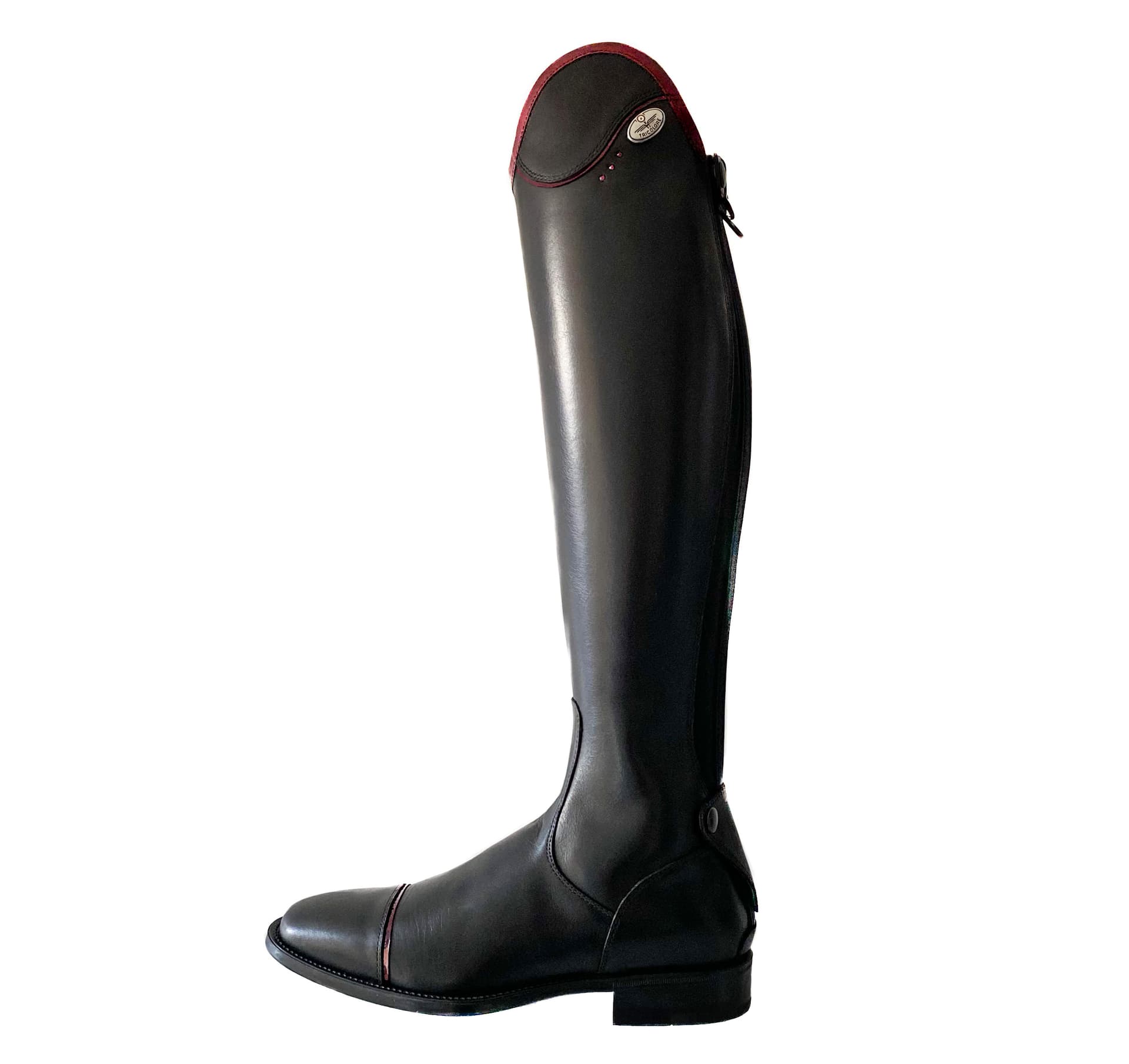 DE NIRO TRICOLORE SALENTINO SMOOTH BLACK/BURGUNDY