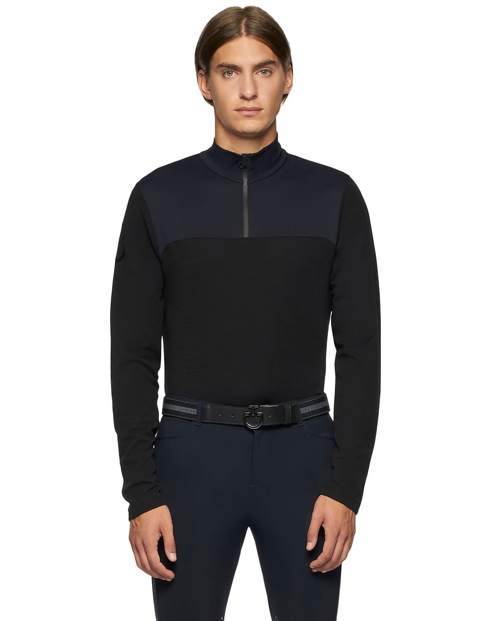 CAVALLERIA TOSCANA TECH WOOL TRAINING SHIRT HEREN BLACK