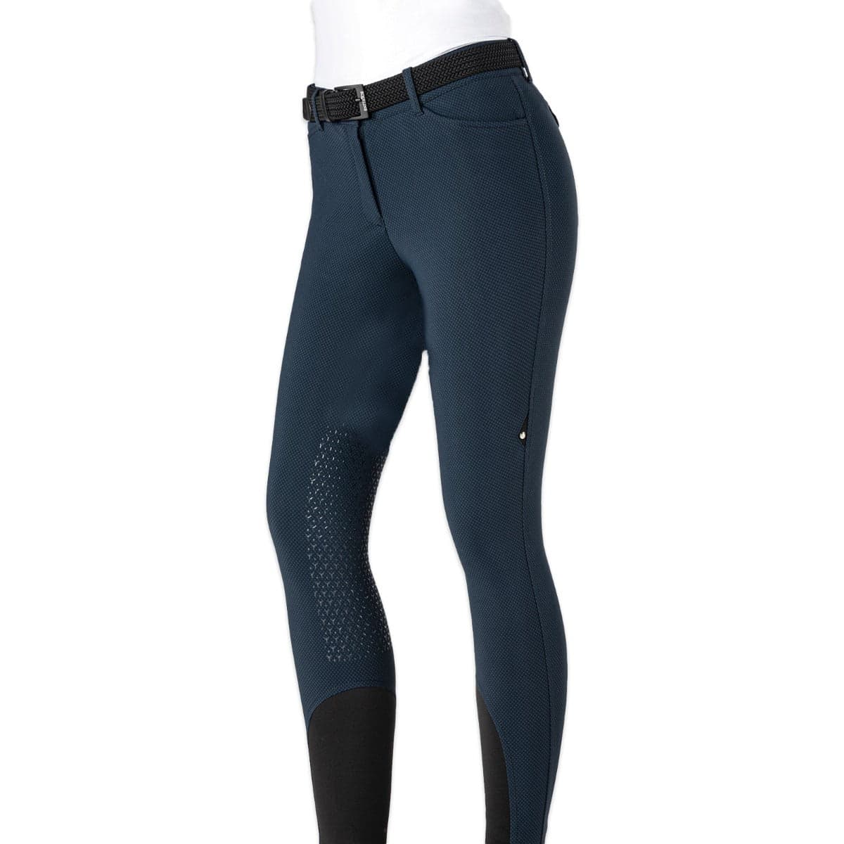 EQUILINE Equiline Egirek Dames Rijbroek Knie Grip Blue Print