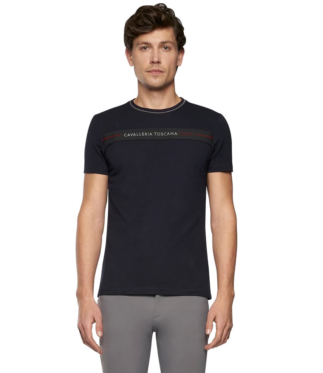 CAVALLERIA TOSCANA Cavalleria Toscana Team Elastic Band Heren Shirt Navy 7901