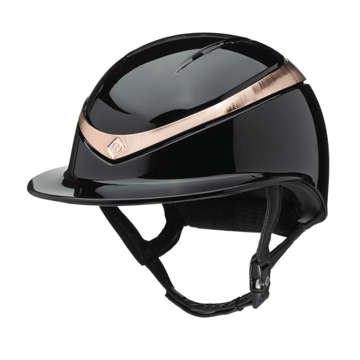 CHARLES OWEN Charles Owen Halo Luxe Glossy Black/Rosegold