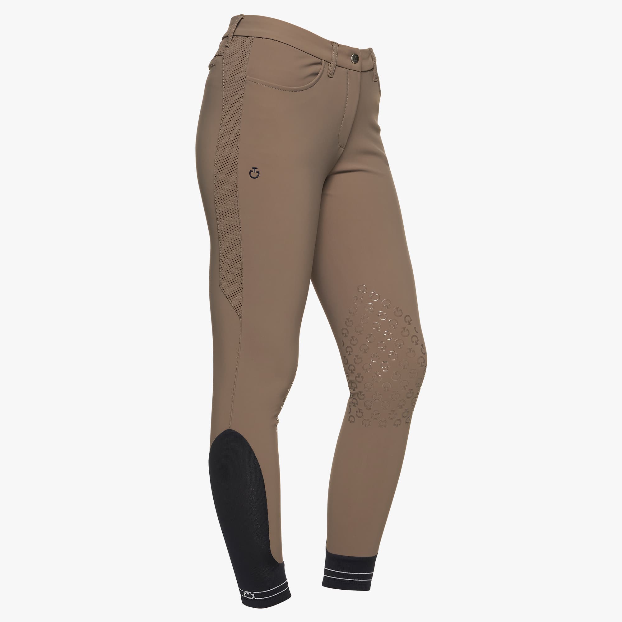 CAVALLERIA TOSCANA Cavalleria Toscana Perforated Jersey Dames Rijbroek Taupe