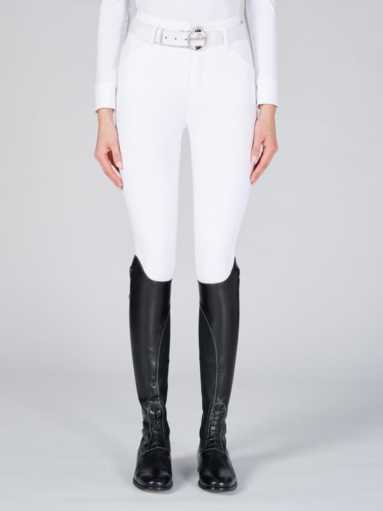 VESTRUM Vestrum Molveno Dames Rijbroek Full Grip Logo Bianco