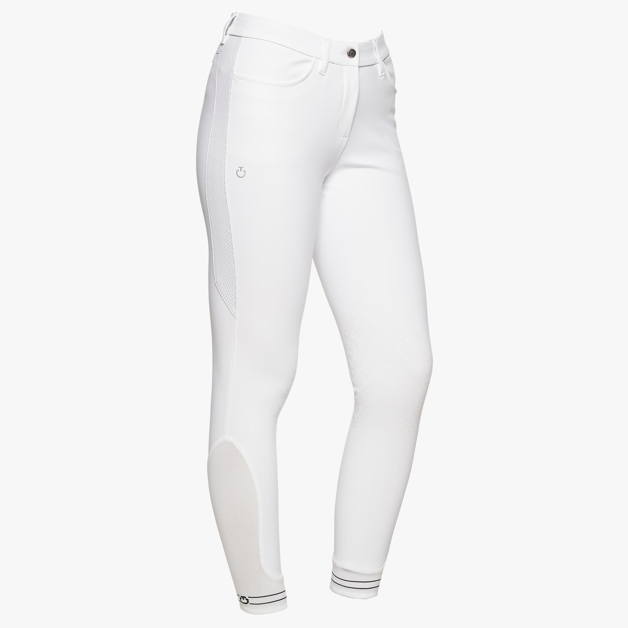 CAVALLERIA TOSCANA Cavalleria Toscana Perforated Jersey Dames Rijbroek Wit