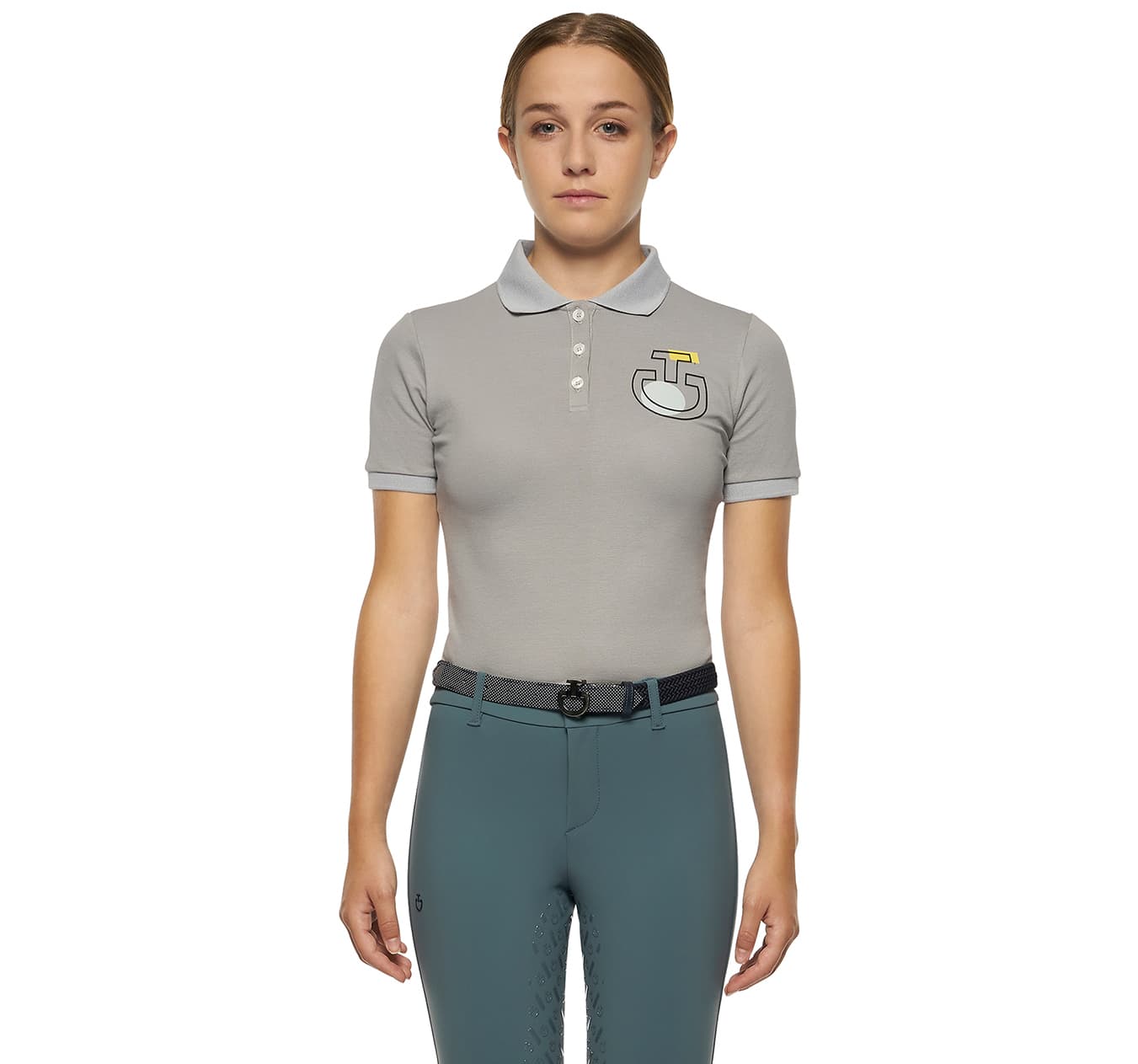 CAVALLERIA TOSCANA Cavalleria Toscana Color Training Polo Kind Grey