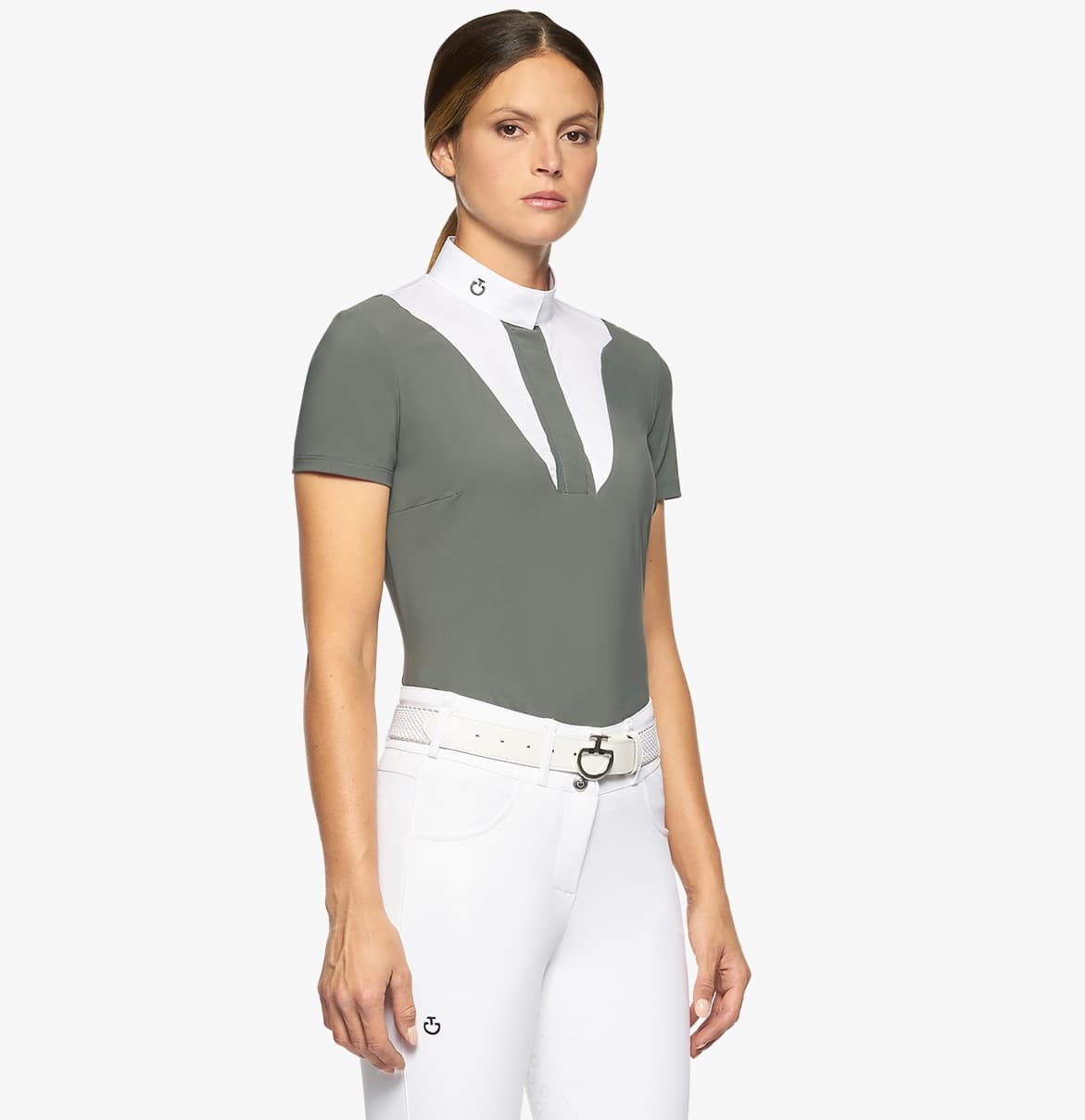 CAVALLERIA TOSCANA Cavalleria Toscana Poplin Bib Wedstijd Shirt Dames