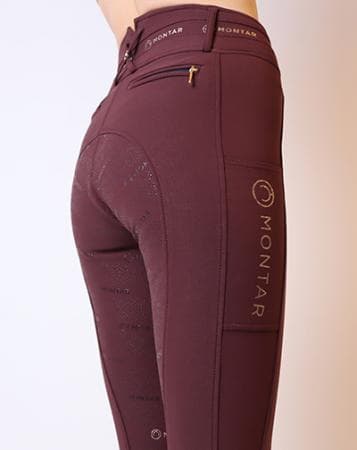 MONTAR LUNA LOGO TAPE GOLD HIGHWAIST DAMES RIJBROEK