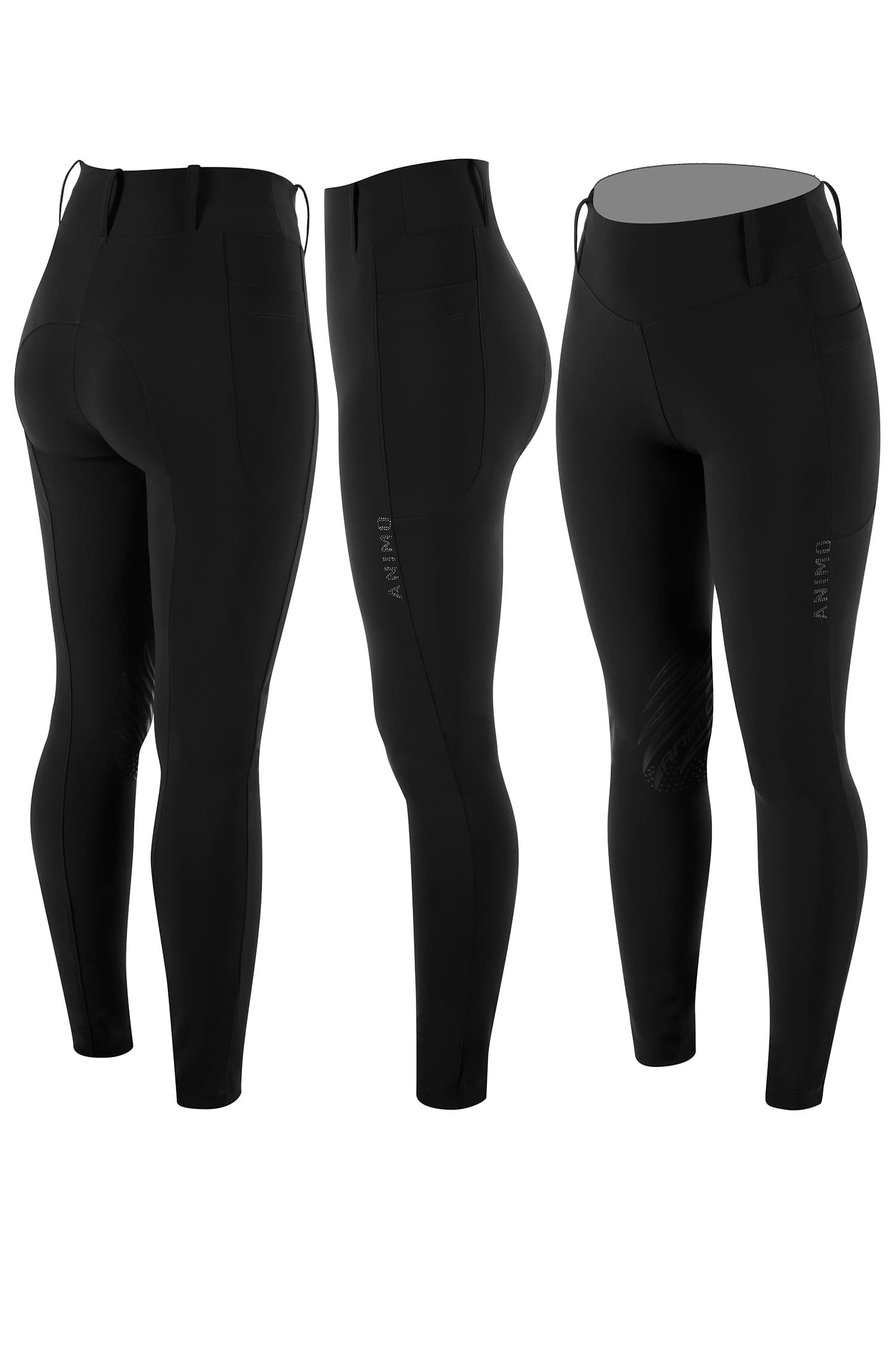 ANIMO Animo Rijlegging Dames Nashville Full Grip Zwart