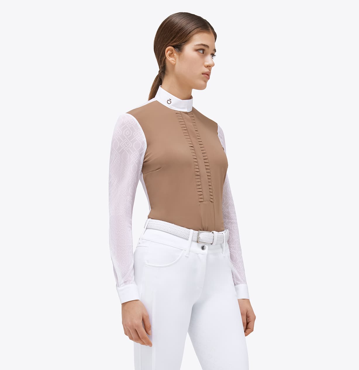 CAVALLERIA TOSCANA Cavalleria Toscana Pleated Jersey Wedstrijd Shirt