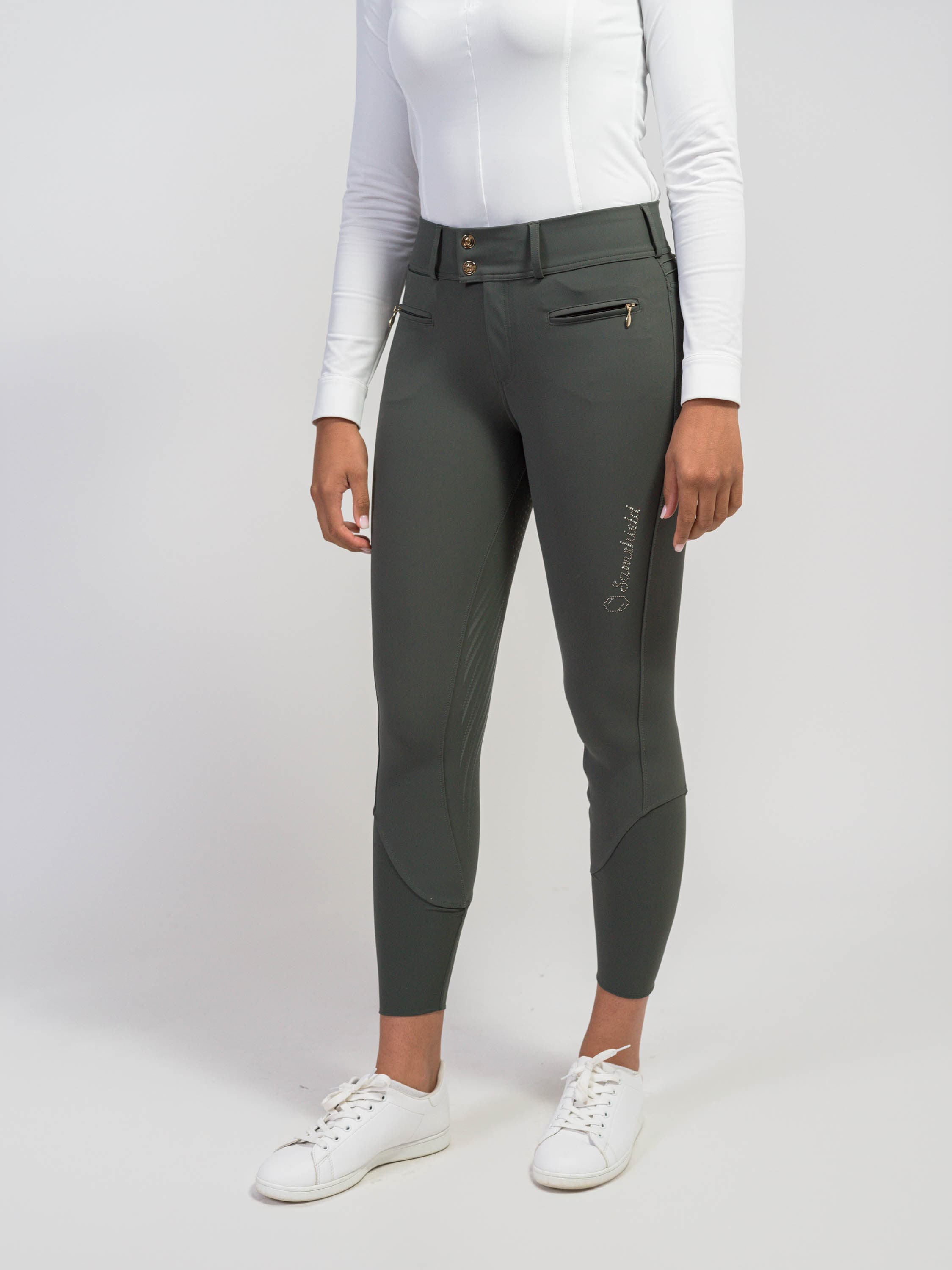 SAMSHIELD Samshield Clara Highwaist Rijbroek Full Grip Forest Champag