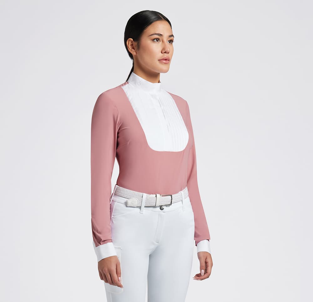 CAVALLERIA TOSCANA Cavalleria Toscana Wedstrijdshirt Pleated Bib Dames