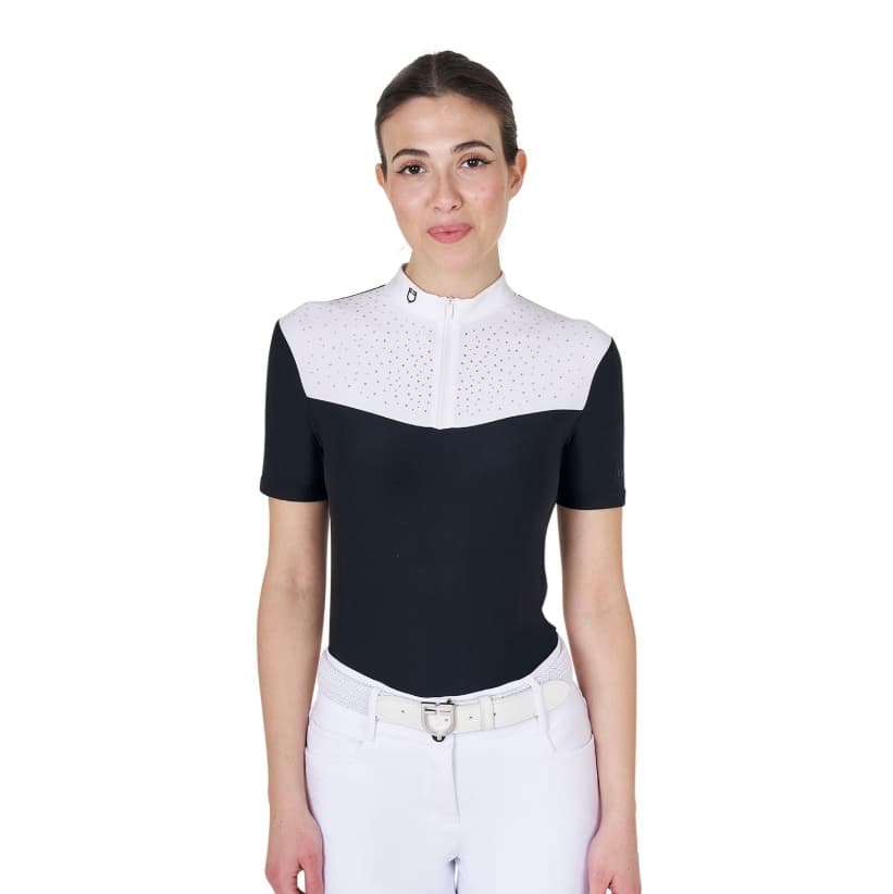 EQUESTRO Equestro Wedstrijdshirt Black Label Strass