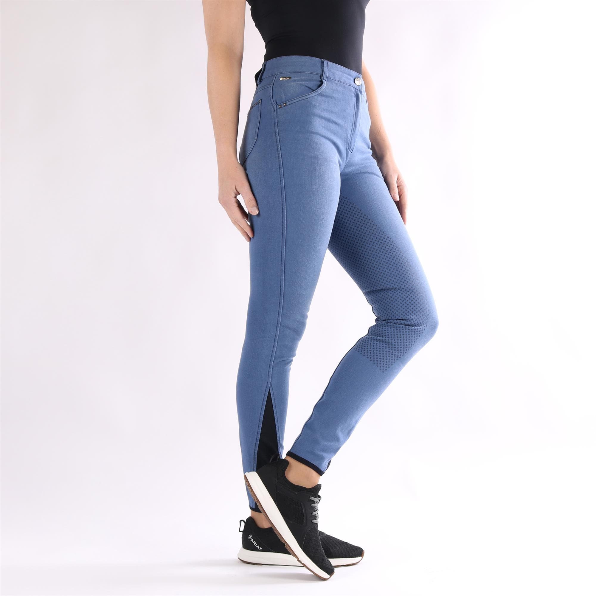 MONTAR Montar Denim Rijbroek Valeria Dames Full Grip
