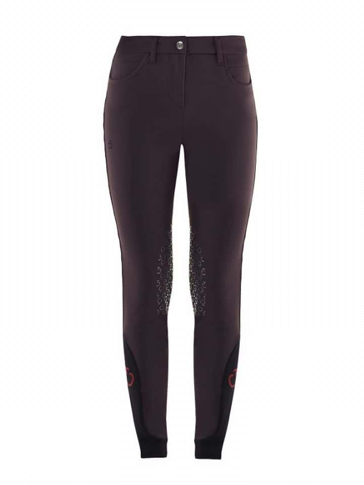 CAVALLERIA TOSCANA Cavalleria Toscana Dames Rijbroek Knee Grip Aubergine 3900
