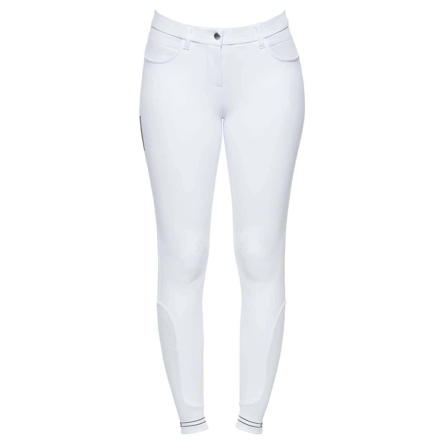 CAVALLERIA TOSCANA Cavalleria Toscana Dames Rijbroek Logo Knee Grip Wit 0001