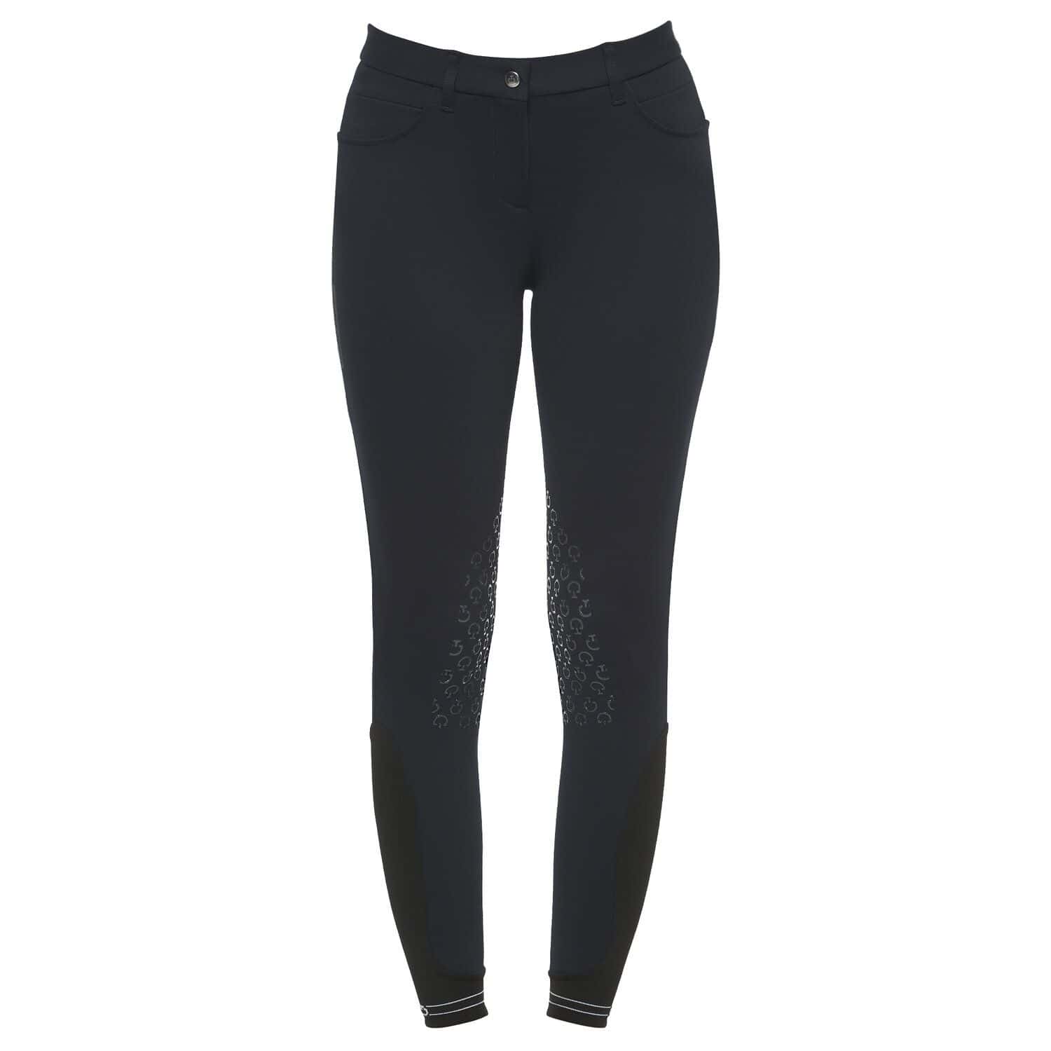 CAVALLERIA TOSCANA Cavalleria Toscana Dames Rijbroek Logo Knee Grip Navy 7901