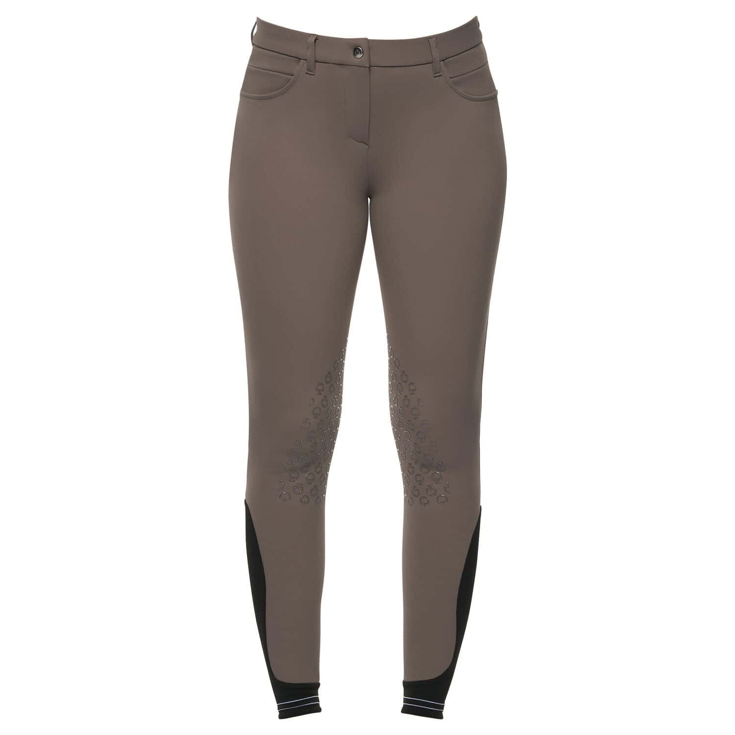 CAVALLERIA TOSCANA Cavalleria Toscana Dames Rijbroek Logo Knee Grip Brown 8960