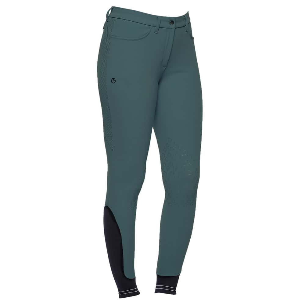 CAVALLERIA TOSCANA Cavalleria Toscana Perforated Jersey Dames Rijbroek Petrol