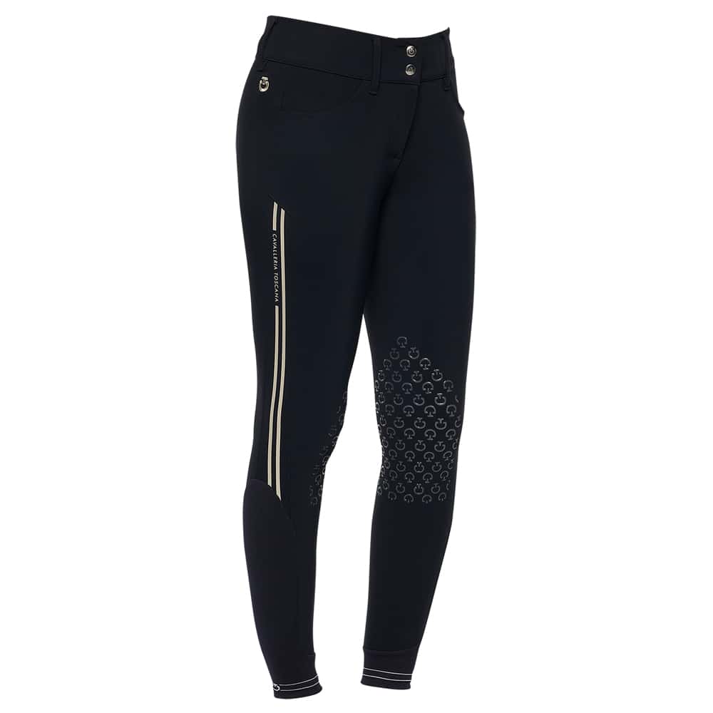 CAVALLERIA TOSCANA Cavalleria Toscana Embosses Stripe Dames Rijbroek Black