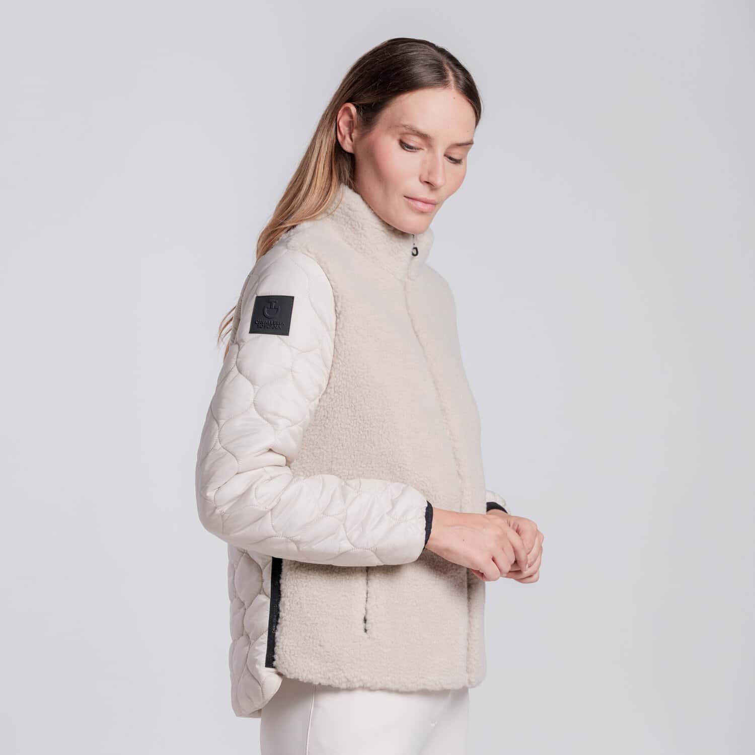 CAVALLERIA TOSCANA Cavalleria Toscana Teddy Bear Fleece Nylon Dames Jas