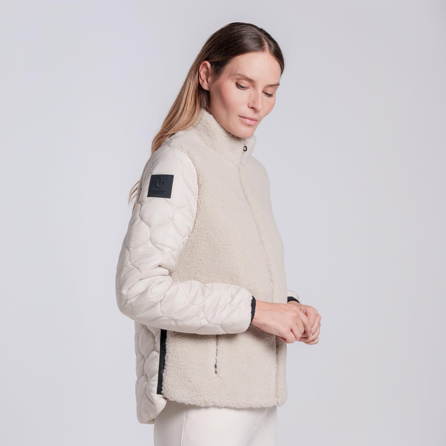 CAVALLERIA TOSCANA Cavalleria Toscana Teddy Bear Fleece Nylon Dames Jas