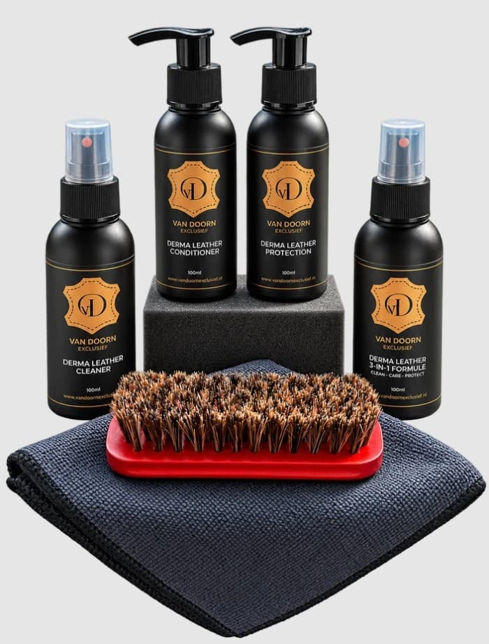Van Doorn Exclusief Complete 7-delige Leeronderhoudsset 100 ml Reinigen, Verzorgen & Beschermen
