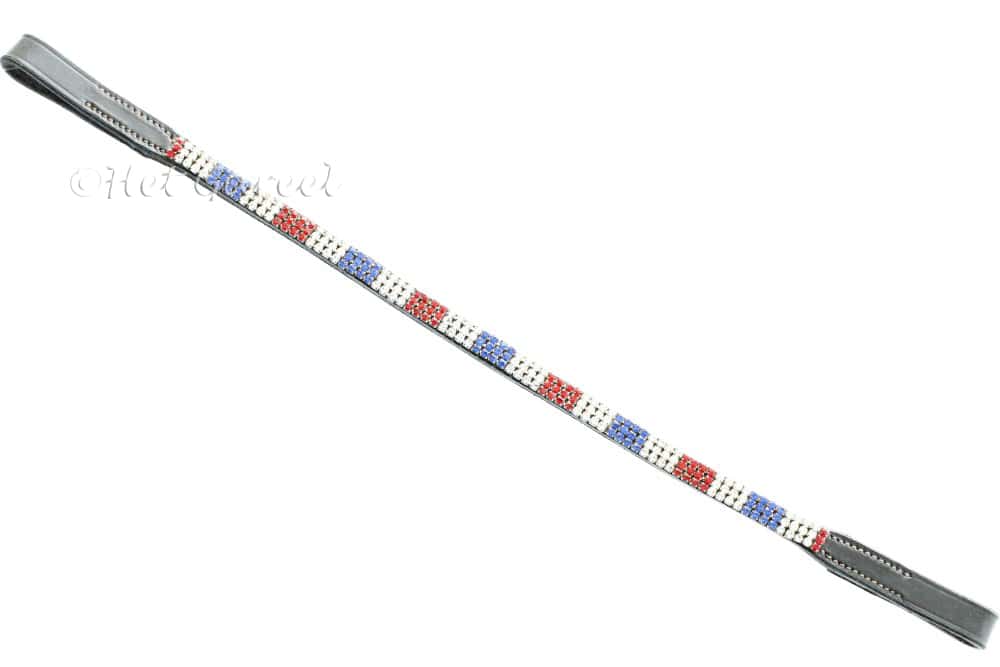 CHAMBERLAIN Chamberlain Frontriem Rood/Zilver/Blauw Geblokt ( Geen Garan